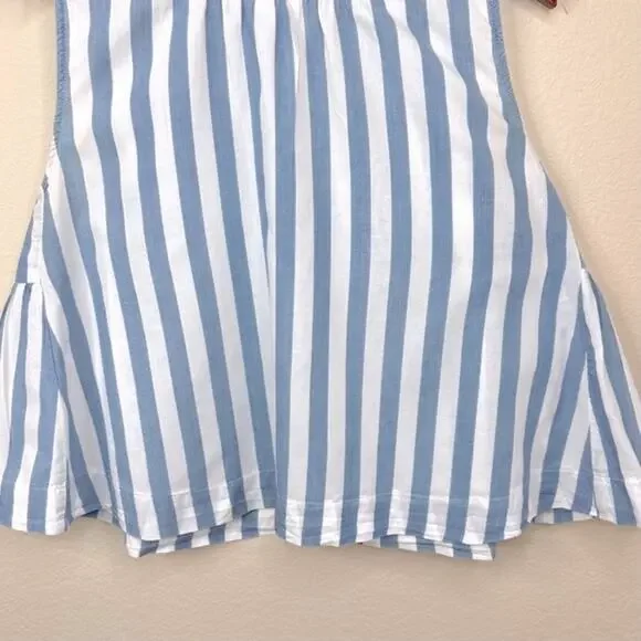 MADEWELL Indigo Button blouse top sleeveless striped cotton Size L - Picture 8 of 13